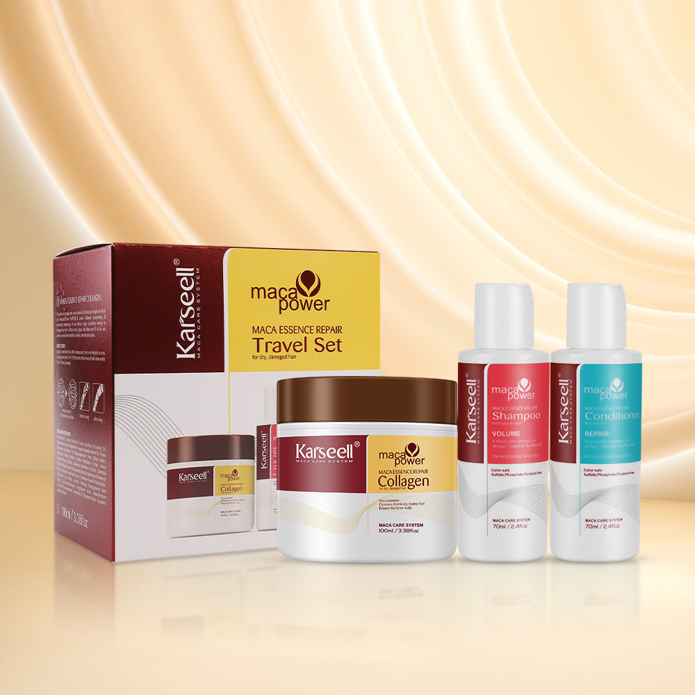 Karseell Maca Essence Repair Travel Set for Dry & Damaged Hair