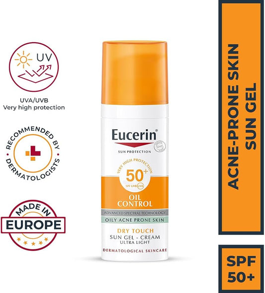 Eucerin Sun Face Oil Control Sun Gel-Cream Dry Touch SPF50+ 50ml