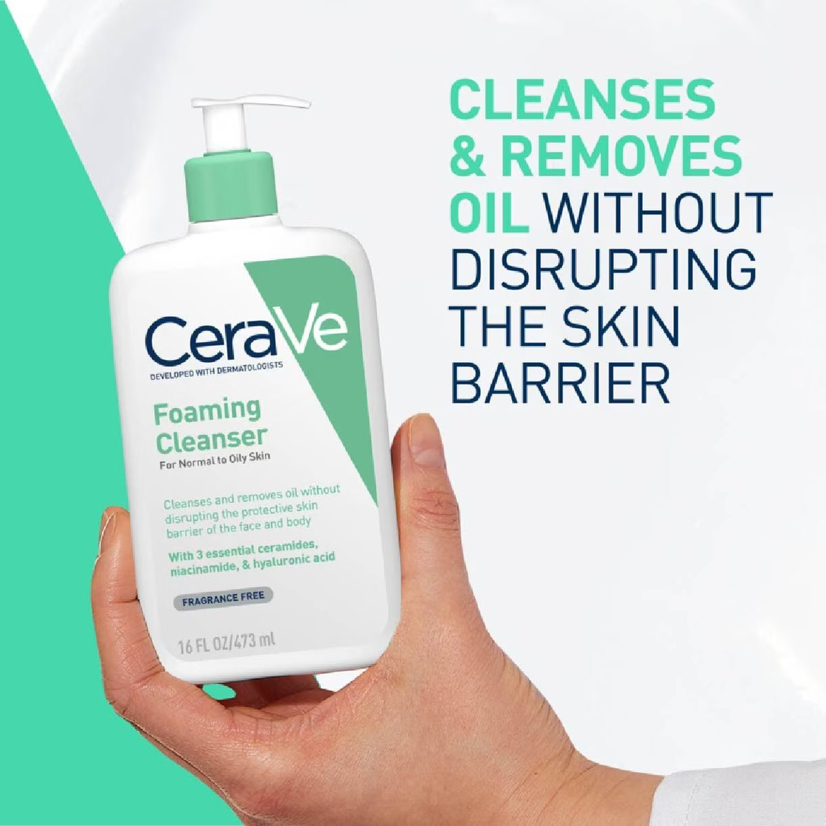 CeraVe Foaming Facial Cleanser | 236ml / 355ml / 473ml | Normal to Oily Skin