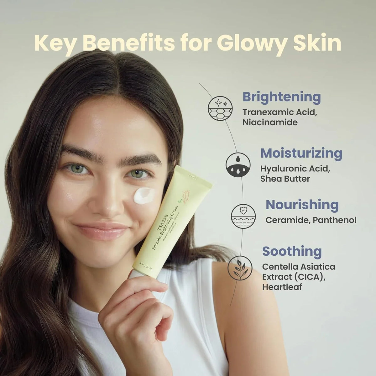 AXIS-Y TXA 2.5% Intensive Brightening Cream 50ml | Dark Spot & Uneven Skin Tone Care