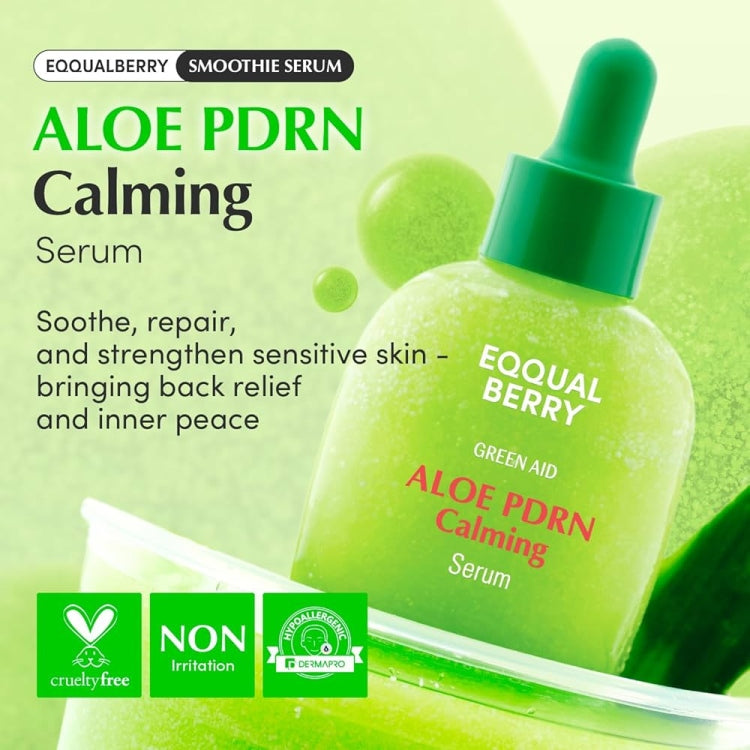 EQQUALBERRY Aloe PDRN Calming Serum 30ml | Soothing & Hydrating Serum
