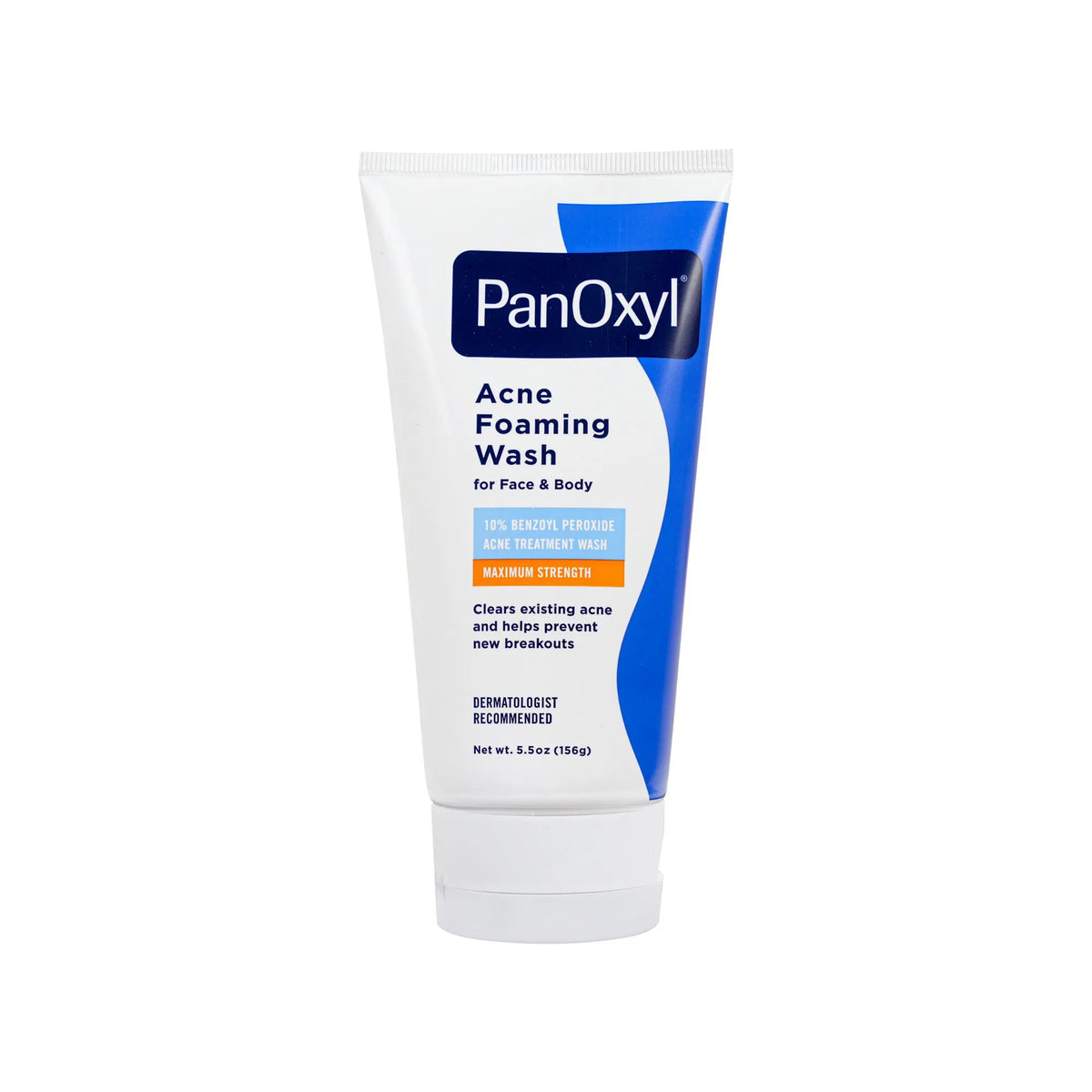 PanOxyl Acne Foaming Wash 10% Benzoyl Peroxide 156g | Maximum Strength Face & Body Cleanser