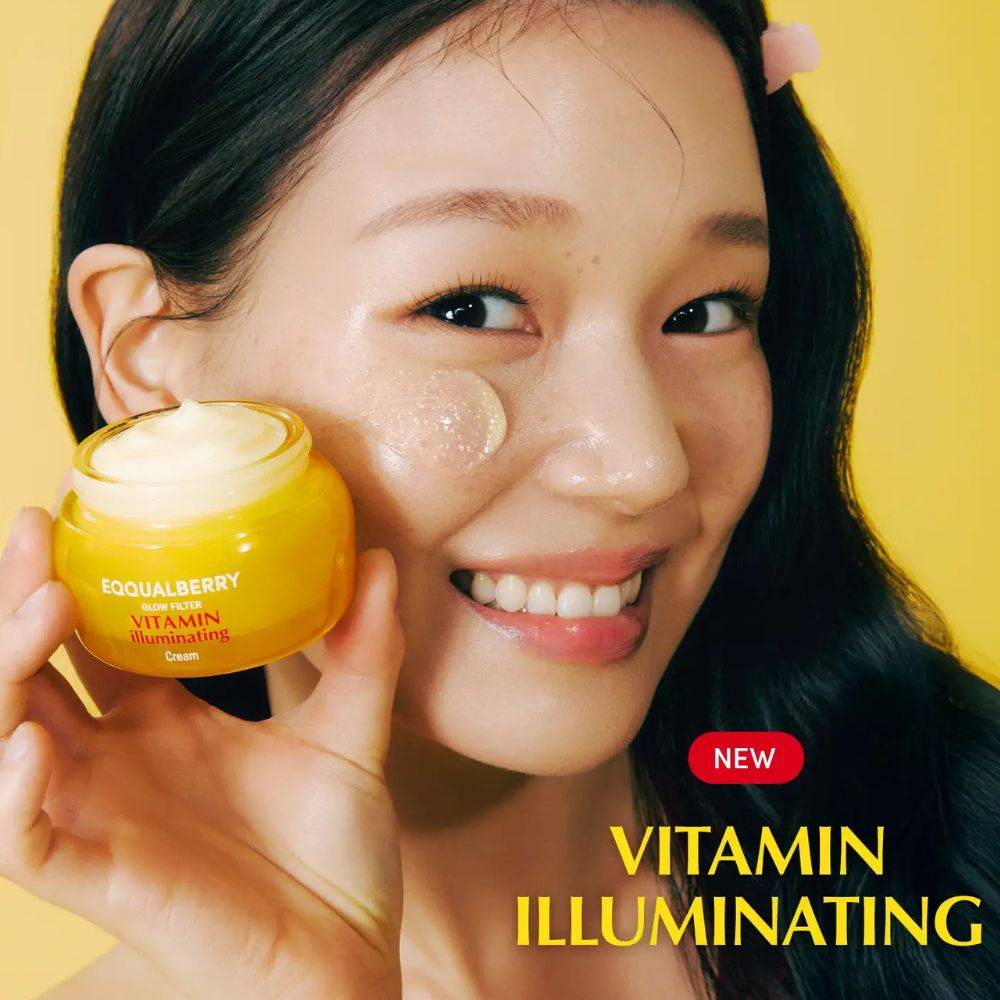 EQQUALBERRY Glow Filter Vitamin Illuminating Cream 50ml | Brightening & Radiance Moisturizer