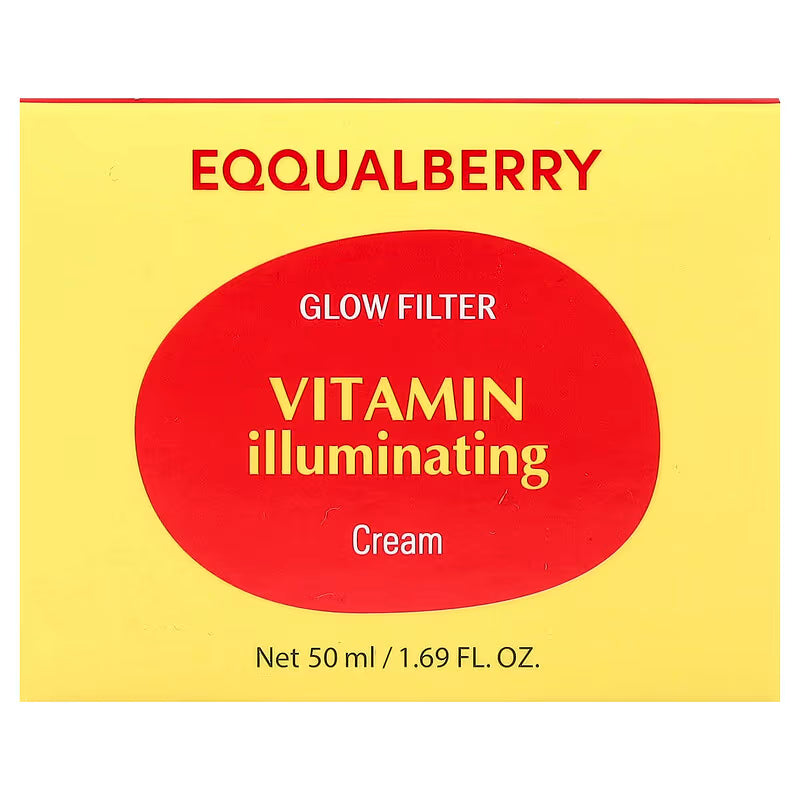 EQQUALBERRY Glow Filter Vitamin Illuminating Cream 50ml | Brightening & Radiance Moisturizer