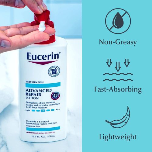 Eucerin Advanced Repair Lotion 500ml | Dry Skin Moisturizing Body Lotion