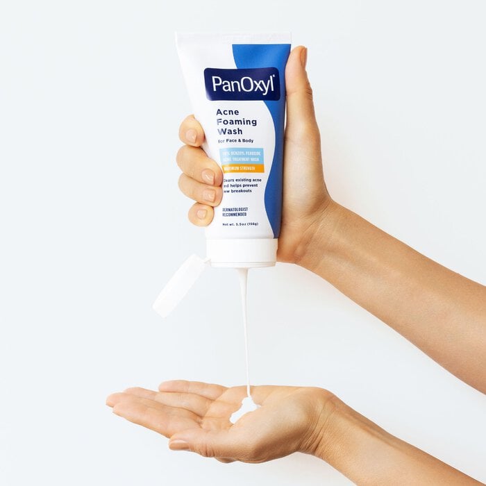 PanOxyl Acne Foaming Wash 10% Benzoyl Peroxide 156g | Maximum Strength Face & Body Cleanser