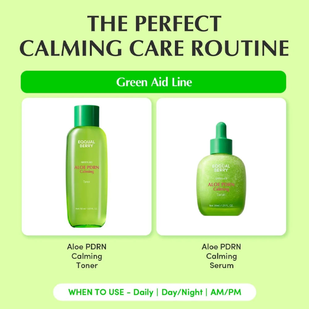 EQQUALBERRY Green Aid Aloe PDRN Calming Toner 150ml | Hydrating & Soothing Facial Toner