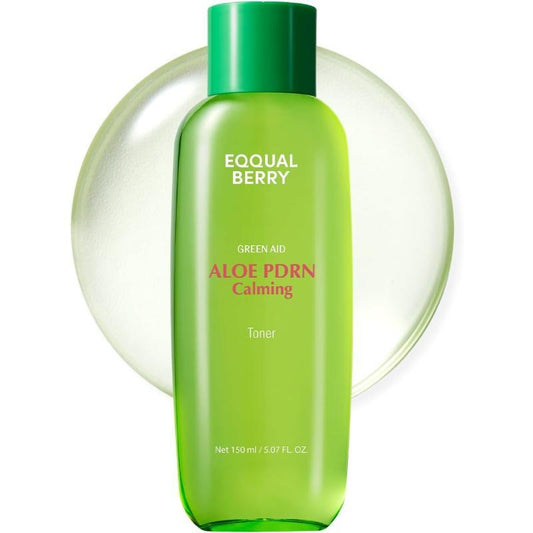 EQQUALBERRY Green Aid Aloe PDRN Calming Toner 150ml | Hydrating & Soothing Facial Toner