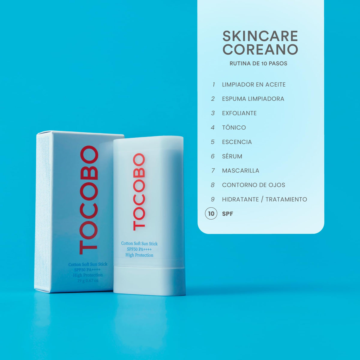 Tocobo Cotton Airy Sun Stick SPF 50+ PA++++ 19g | Matte Finish Sunscreen Stick