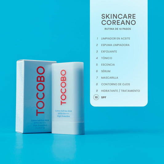 Tocobo Cotton Airy Sun Stick SPF 50+ PA++++ 19g | Matte Finish Sunscreen Stick