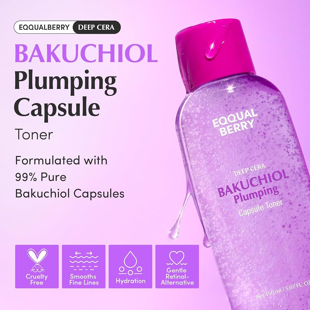 EQQUALBERRY Deep Cera Bakuchiol Plumping Capsule Toner 150ml | Hydrating & Firming Toner