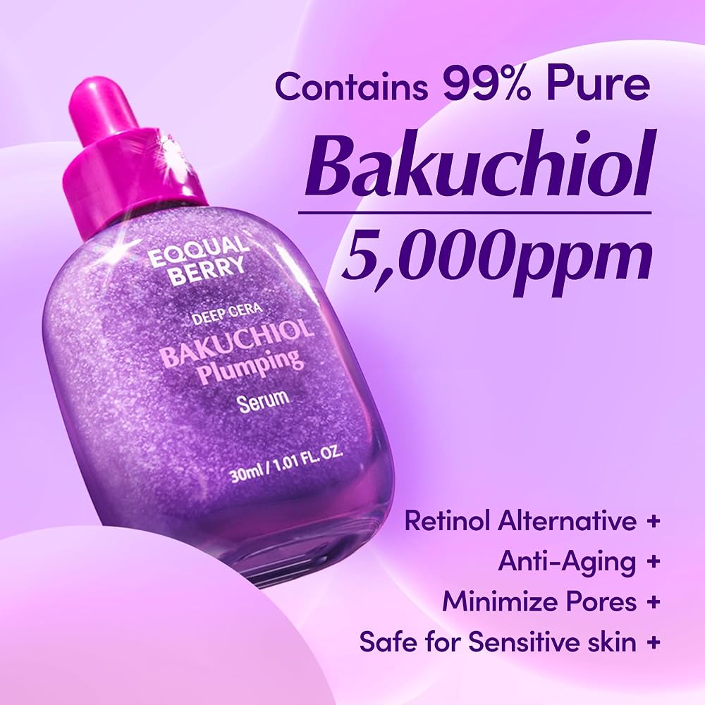 EQQUALBERRY Deep Cera Bakuchiol Plumping Serum 30ml | Hydrating & Firming Serum