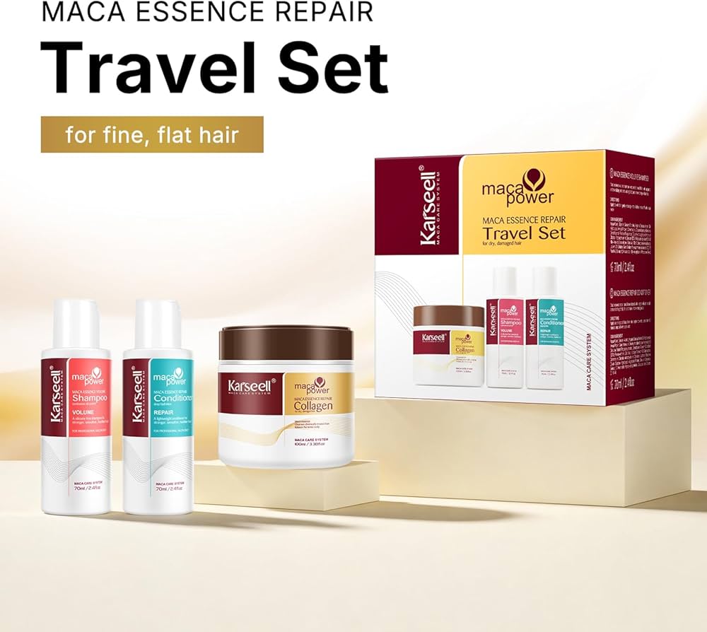 Karseell Maca Essence Repair Travel Set for Dry & Damaged Hair