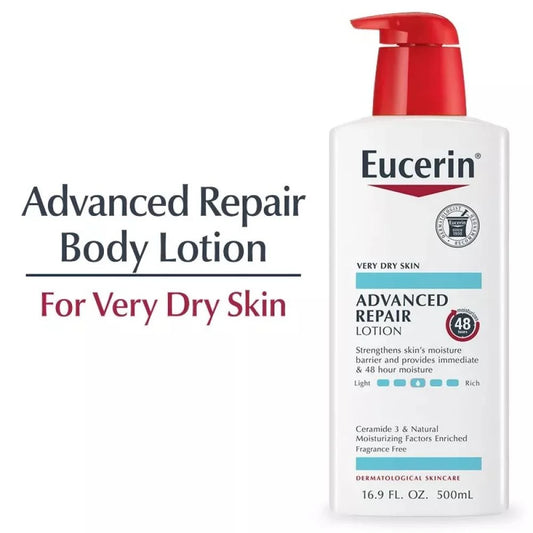 Eucerin Advanced Repair Lotion 500ml | Dry Skin Moisturizing Body Lotion
