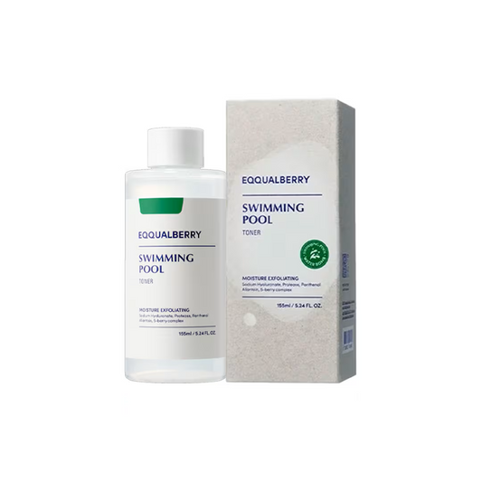 EQQUALBERRY Swimming Pool Toner – Gentle Exfoliating & Hydrating Toner, 300ml / 10.14 fl oz