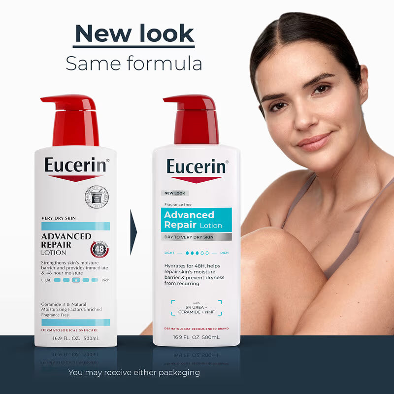 Eucerin Advanced Repair Lotion 500ml | Dry Skin Moisturizing Body Lotion