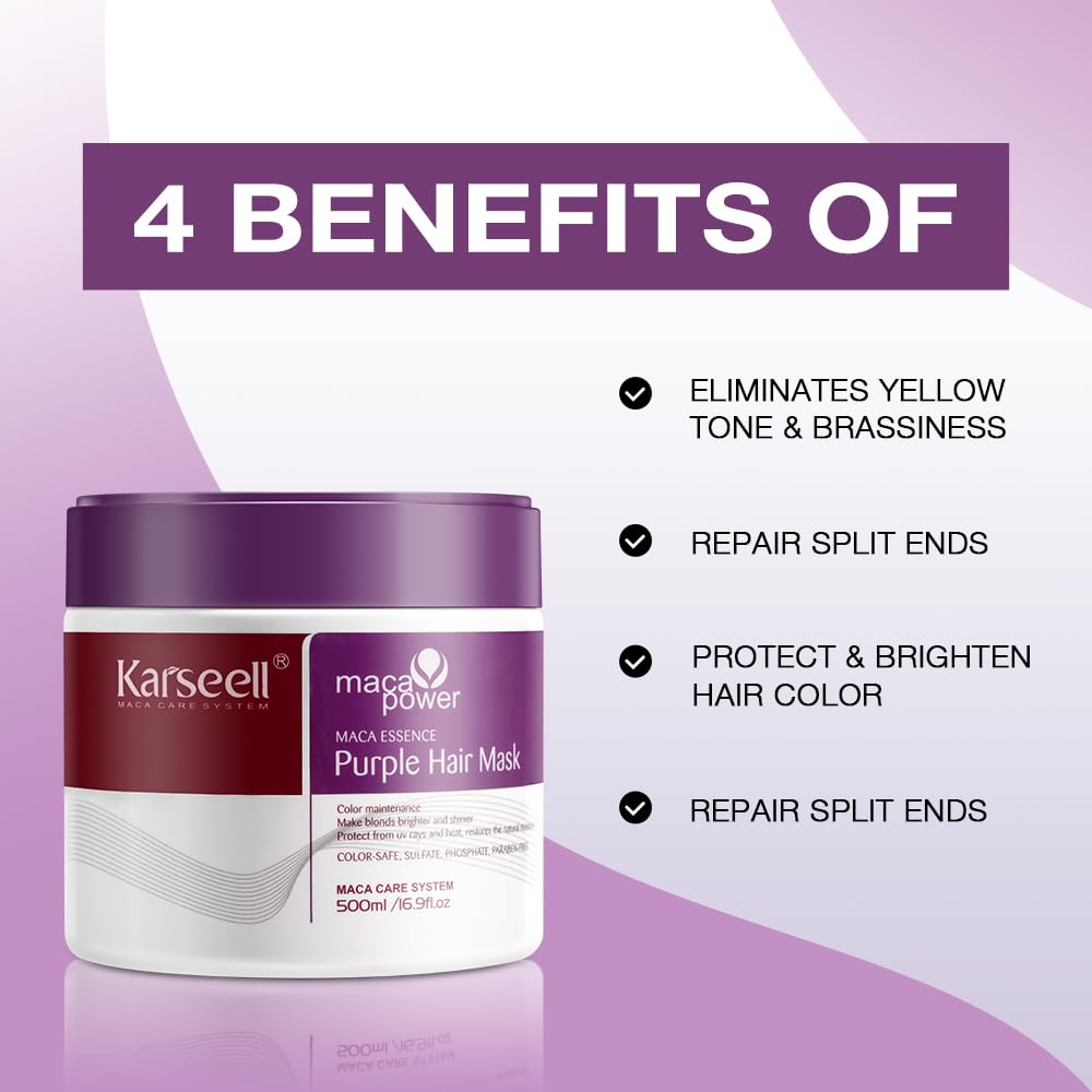 Karseell Maca Power Color Depositing Purple Hair Mask 500ml