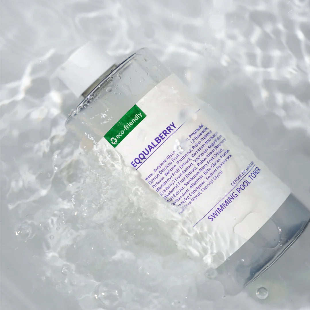EQQUALBERRY Swimming Pool Toner – Gentle Exfoliating & Hydrating Toner, 300ml / 10.14 fl oz