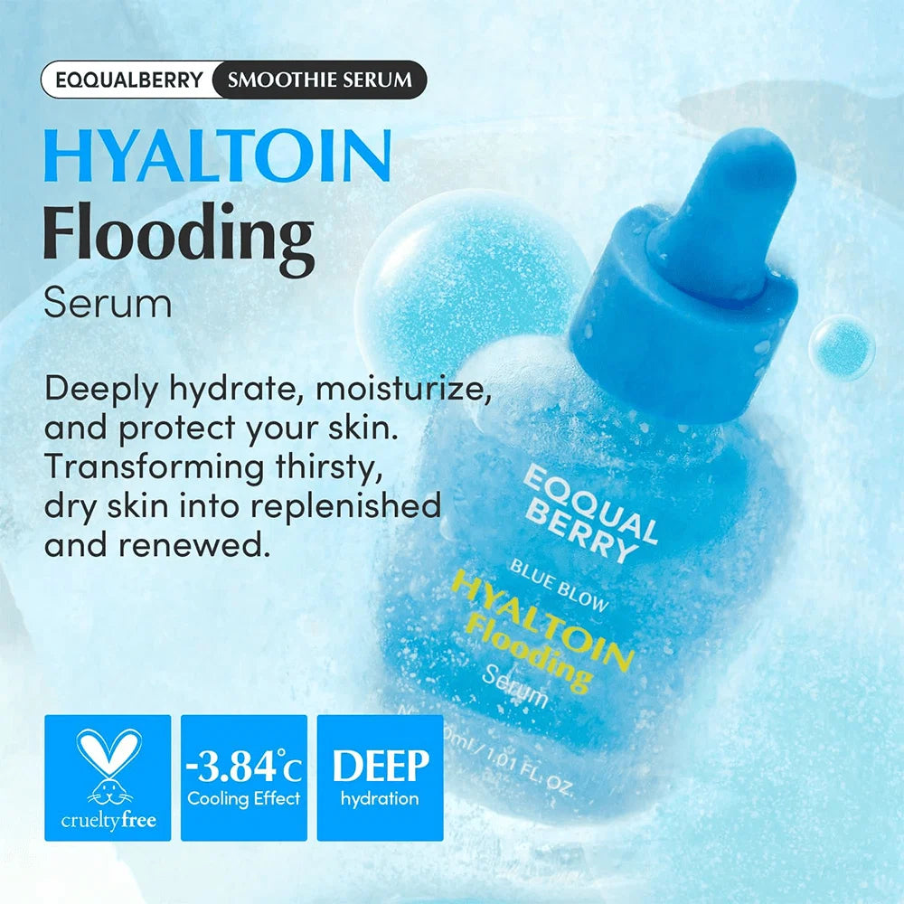 EQQUALBERRY Blue Blow Hyaluron Flooding Serum 30ml | Intensive Hydrating Serum