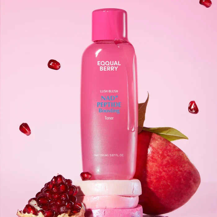 EQQUALBERRY Lush Blush NAD+ Peptide Boosting Toner 150ml | Hydrating & Firming Toner