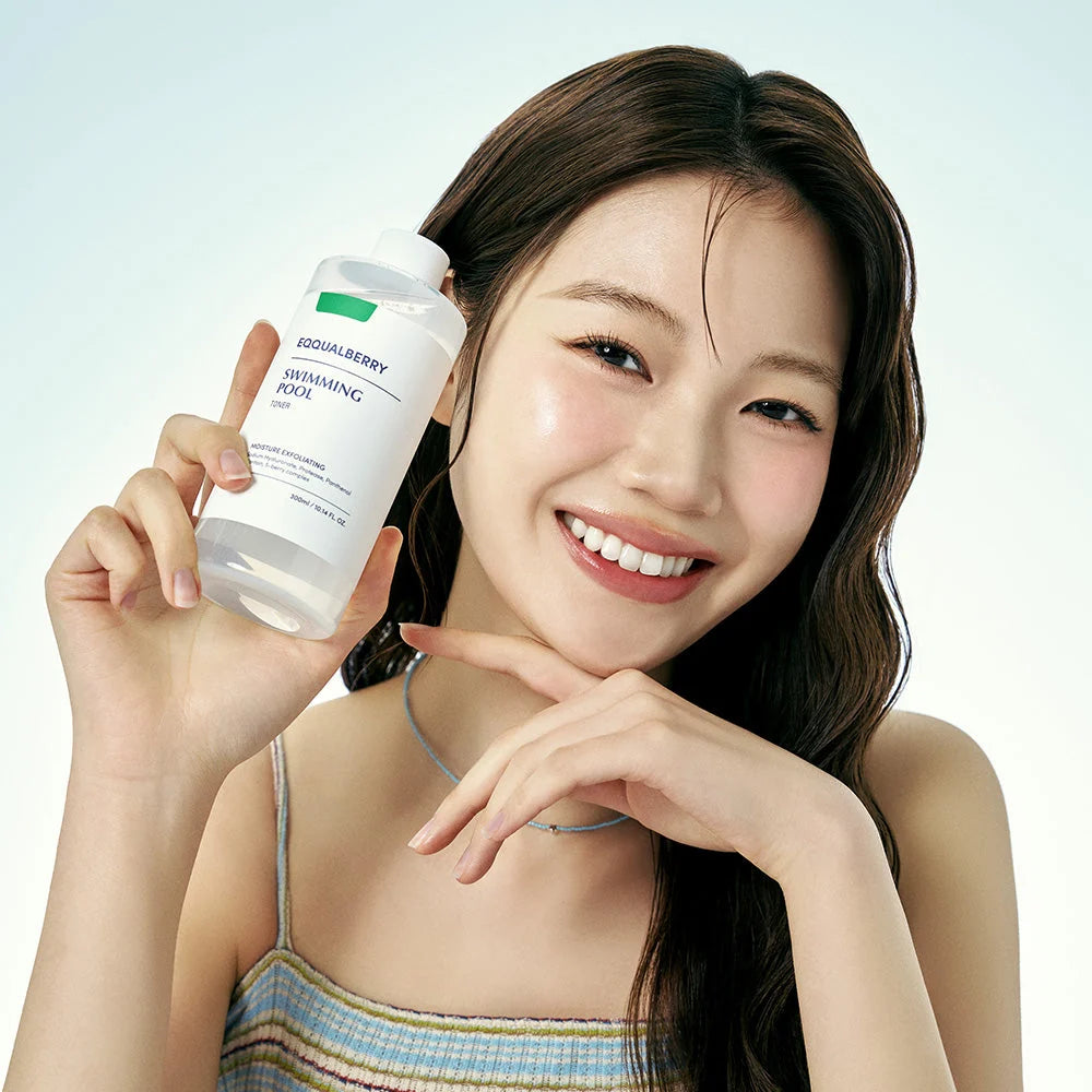 EQQUALBERRY Swimming Pool Toner – Gentle Exfoliating & Hydrating Toner, 300ml / 10.14 fl oz