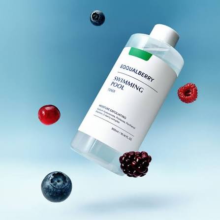 EQQUALBERRY Swimming Pool Toner – Gentle Exfoliating & Hydrating Toner, 300ml / 10.14 fl oz