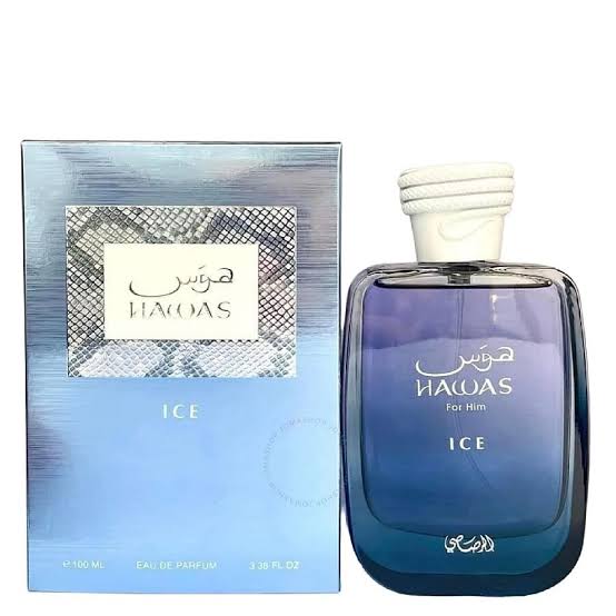 Rasasi Hawas Ice For Men EDP 100ml | Fresh Aquatic & Woody Long-Lasting Perfume